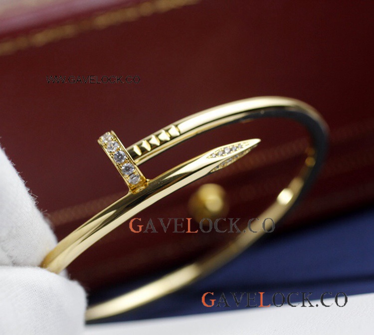 Clone Cartier Just Un Clou Gold Diamod Bangle Nail Style